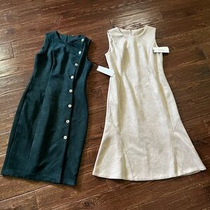 BUNDLE of 2 NWT Calvin Klein suede dresses size 8